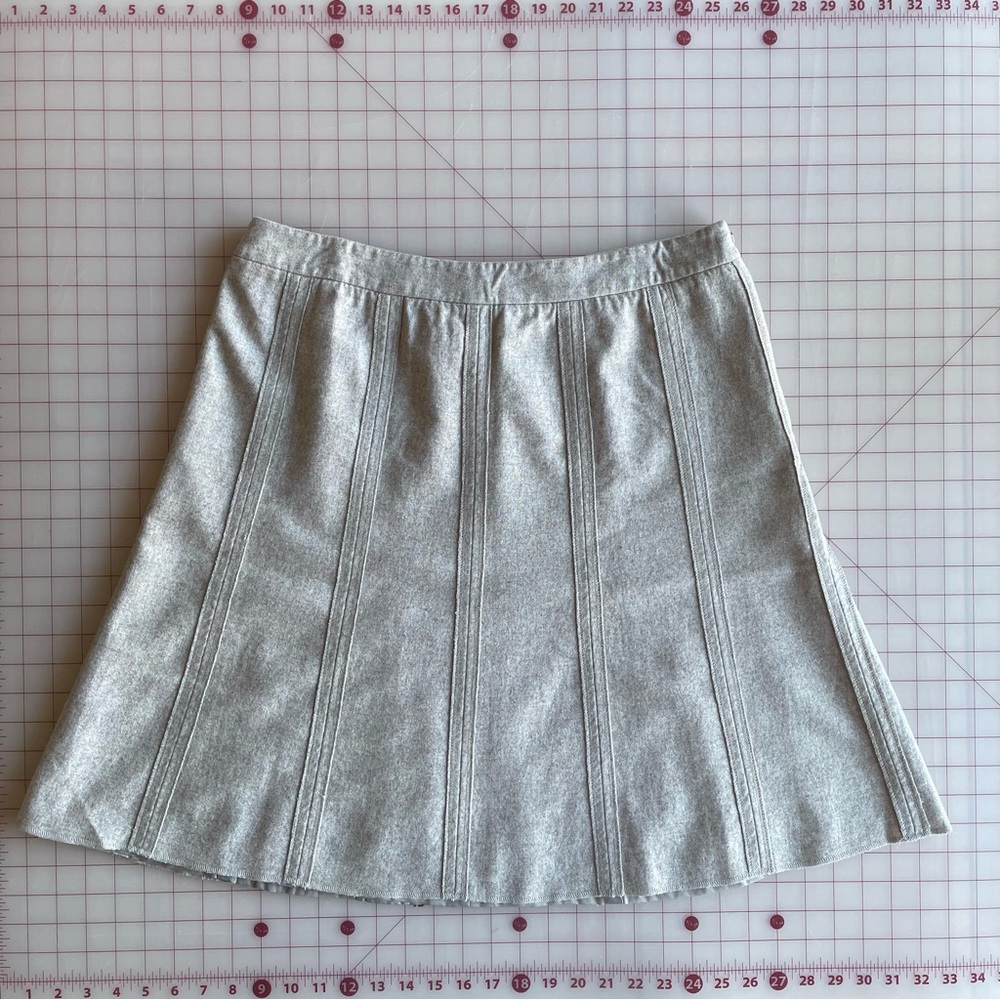 Merona Wool Blend Cream A-Line Skirt sz 12 cozy warm
